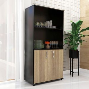 Armário Misto 02 Portas Pivotante Am1600mx-33 Preto Naturalle