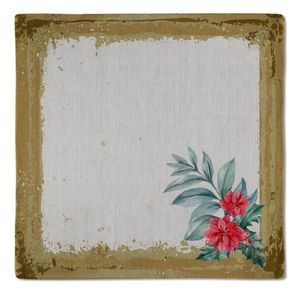 Kit 2 Guardanapos Natalinos Folhagem De Natal 43x43cm Branco