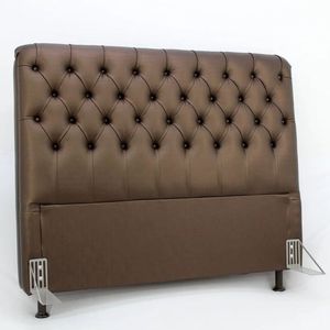 Cabeceira De Cama Box Casal 138cm Pádua Couro Café