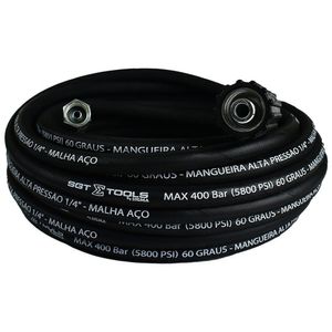 Mangueira Trama Aco (m22-14 X 1-4 Femea) Para Lavadoras Alta Pressao 12 Metros
