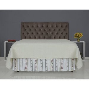 Cabeceira De Cama Box Casal Queen 158cm Pádua Couro Marrom