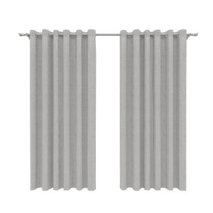 Cortina Em Linho Decorativa 400 X 230 Cm Flat Cinza