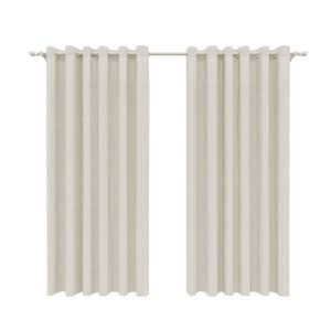 Cortina Em Linho Decorativa 400 X 250 Cm Flat Natural
