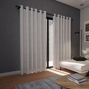 Cortina 100% Blackout 4,00x2,50m Vitalle Nobre Prata