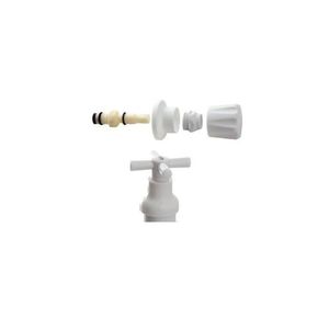 Kit 2 Acabamentos Registro De Pressão Abs Branco