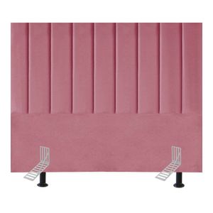 Cabeceira Estofada Cama King 195 Cm Luísa Suede E Frame rosa