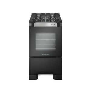 Fogão 4 Bocas Mueller Decorato Vetro G3 Preto Fosco Bivolt