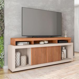 Bancada Rack Para Tv 70 Polegadas Marrom Sun Caemmun