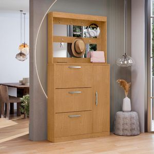 Sapateira Com Espelheira Porta-objetos Manu Naturalle