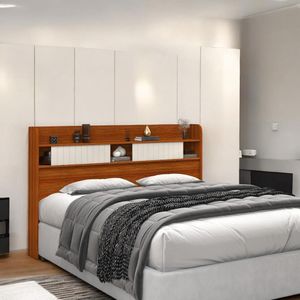 Cabeceira Com Prateleiras Dubai Solteiro Cinamomo E Off