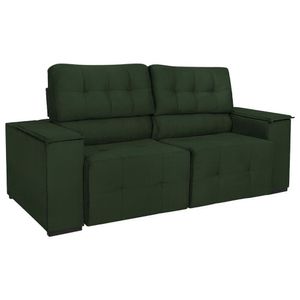 Sofá Cama Retrátil Sala Vicenza 175cm Linho Verde