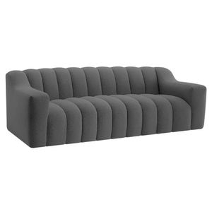 Sofá 2 Lugares Luxo Recepção Escritorio Sala Elegance 180cm Linho Cinza