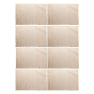 Jogo 8 Lugar Americano Retangular Mesa Pvc Antiderrapante Flex Bege 45x30cm Lyor