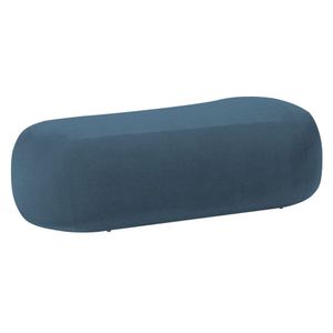 Puff Itália 100cm Sala Escritorio Luxo Linho Azul Royal