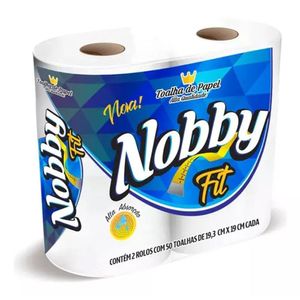 Toalha De Papel Cozinha Fit C-100 Folhas C-2 Rolos Nobby