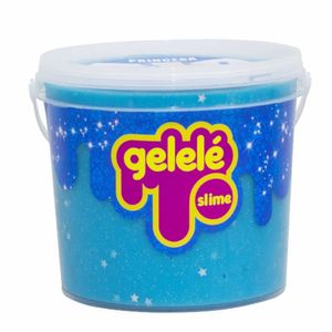 Balde De Massinha Gelelé Slime Big Princesa Azul Doce Brinquedo