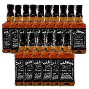 Kit 16 Whisky Jack Daniel\'s Old No.1 Original 375ml Uísque Padrinhos Casamento