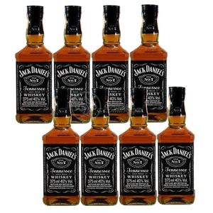 Kit 8 Whisky Jack Daniel's Old No.1 Original 375ml Uísque