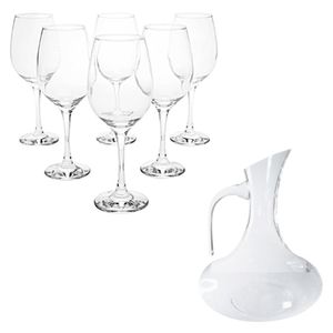 Conjunto De Taças E Decanter Vidro Cristal