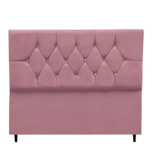 Cabeceira Para Cama Box Estofada King 195 Cm Suede Madri rosê
