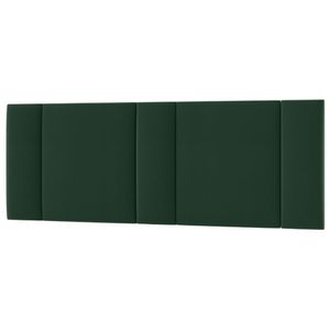 Cabeceira Estofada Iluminação Led Cama Queen Size 160 Cm veludo Verde