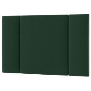 Cabeceira Estofada Cama Box Solteiro Com Led Moderna 90 Cm veludo Verde