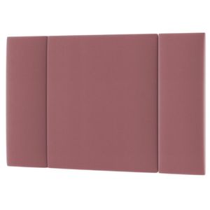 Cabeceira Estofada Cama Box Solteiro Com Led Moderna 90 Cm veludo Rosê