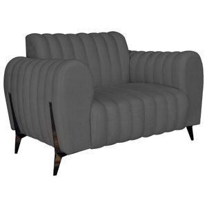 Poltrona Decorativa Zurique Linho Cinza