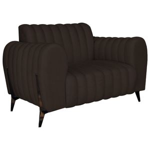 Poltrona Decorativa Zurique Sintético Marrom