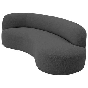 Divã Recamier Orgânico Tokyo 160cm Lado Direito Linho Cinza