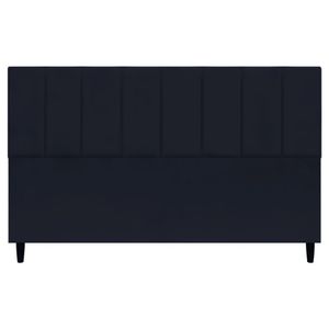 Cabeceira Decorativa Classic Para Cama King 195 Cm Suede Preto Suede