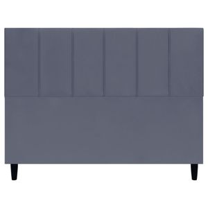 Cabeceira Decorativa Classic Para Cama Queen 160 Cm Suede Cinza Suede