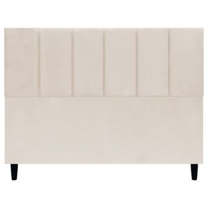 Cabeceira Decorativa Classic Para Cama Queen 160 Cm Suede Bege Suede
