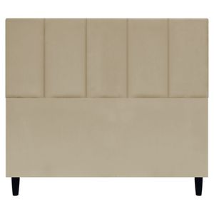 Cabeceira Decorativa Classic Para Cama De Casal 140 Cm Suede Nude Suede