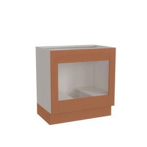 Balcão Para Forno De Embutir 80cm Sem Tampo Arizona Cabecasa Madeiramadeira Branco Terracota