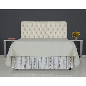 Cabeceira De Cama Box Casal Queen 158cm Pádua Veludo Marfim