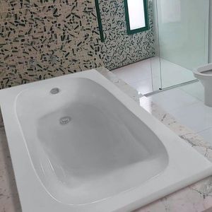 Banheira Design Moderno Tulipa 150cm Imersão Com 2 Alças Inox Branco