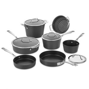 Conjunto De Panelas Cuisinart Antiaderente Anodizado 11 Peças 62i-11 Preto