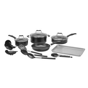 Conjunto De Panelas Cuisinart Chef Antiaderente Com 22 Peças P55-22bk Cinza