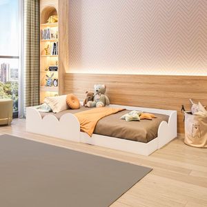 Cama Infantil Montessoriana Solteiro Cloud Branco