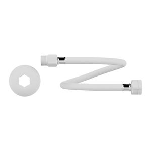 Engate Flexível De Pvc Alta Pressão 60cm Branco 7122-1