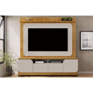 Home P-tv Até 65 Polegadas Vogue Ripado C- Prateleira E Nichos 182x183cm Cedro-bali Dj Móveis