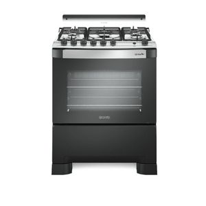 Fogão 5 Bocas Mueller Decorato Gourmet G3 Tripla Chama Preto Fosco Bivolt