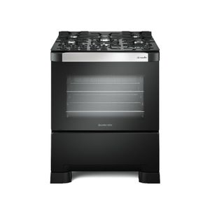 Fogão 5 Bocas Mueller Decorato Vetro G3 Com Timer Preto Bivolt