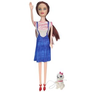 Boneca Princesa Cachorrinho Infantil Brinquedo Com Pet Fofo Menina Brincadeira Divertida