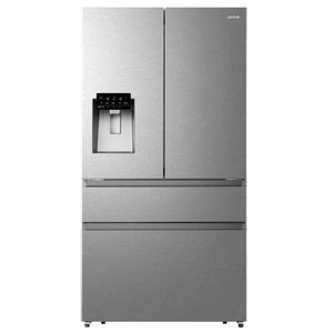 Geladeira Gorenje Pureflat Premium Triple Zone French Door Inverse 466L Inox GRF-49W 220V