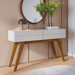 Aparador Divisor de Ambiente com 2 Gavetas 136x78cm Noronha Colibri Off White