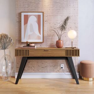 Aparador Ripado 136x74cm Riviera Colibri Noce