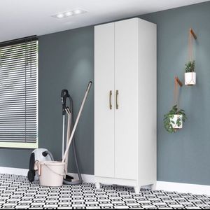 Armário Multiuso com 2 Portas 55x181cm New Iris Moval Branco