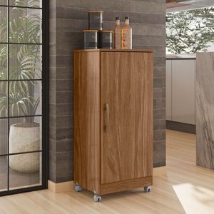 Armário Multiuso Baixo com Rodizios 49x102cm Lirio Moval Naturale